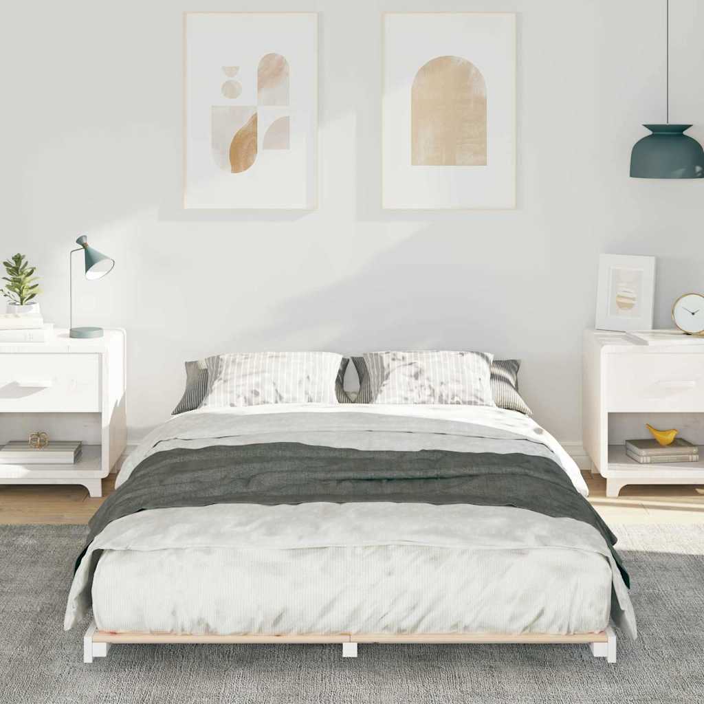 Struttura letto a terra Bianco 120 x 200 cm