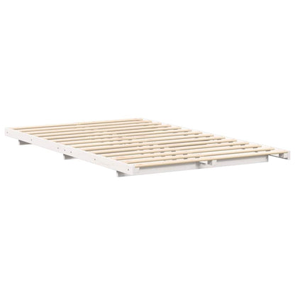 Struttura letto a terra Bianco 140 x 190 cm