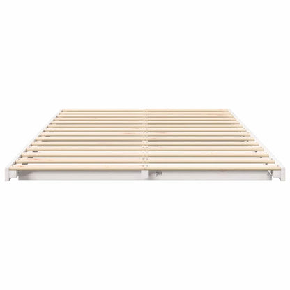 Struttura del letto Bianco 140 x 190 cm Pino massello | homemem39