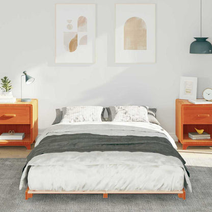 Struttura letto a terra Cera marrone 140 x 190 cm