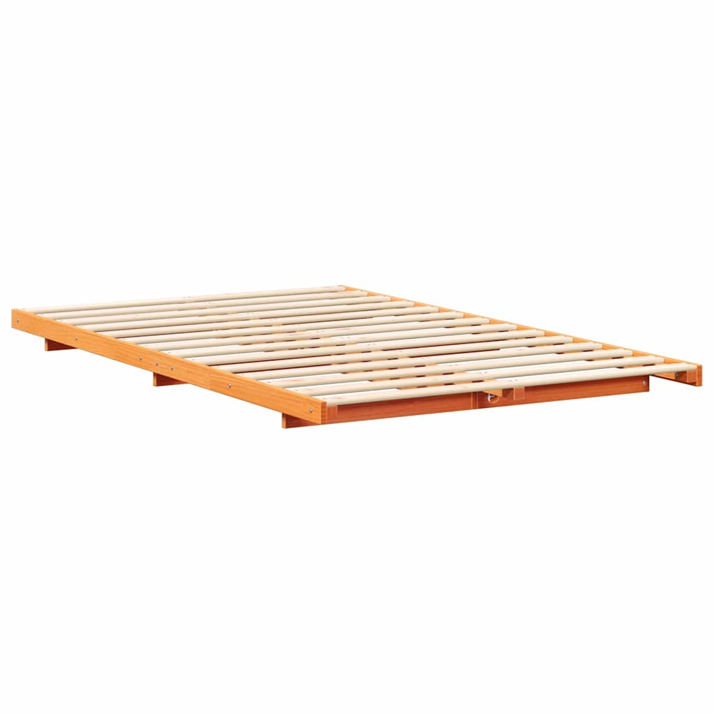 Struttura del letto Marrone cerato 140 x 190 cm Pino massello | homemem39
