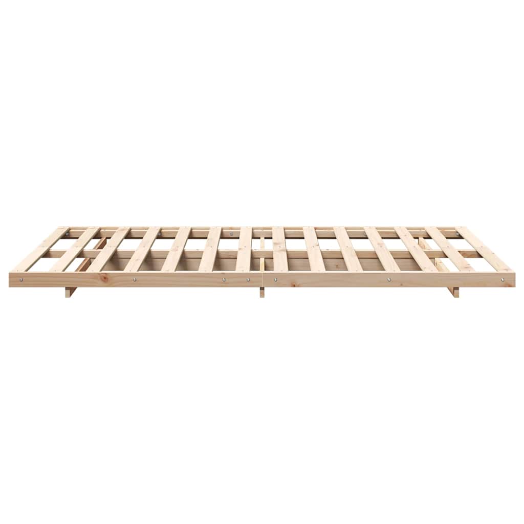 Struttura del letto Marrone 135 x 190 cm Pino massello | homemem39