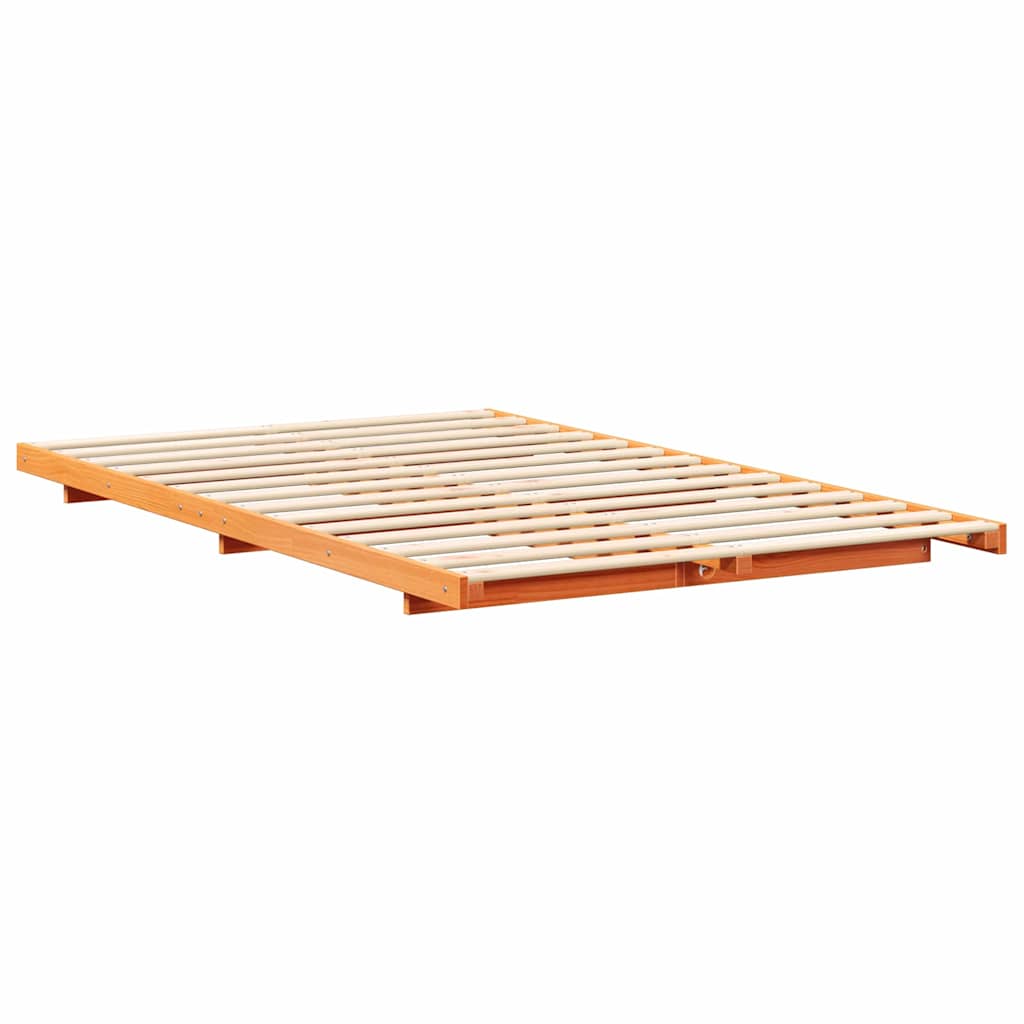 Struttura del letto Marrone cerato 135 x 190 cm Pino massello | homemem39