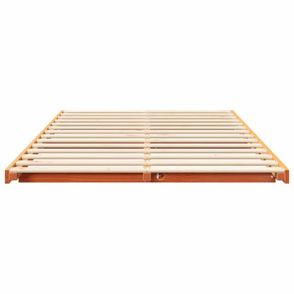 Struttura del letto Marrone cerato 135 x 190 cm Pino massello | homemem39