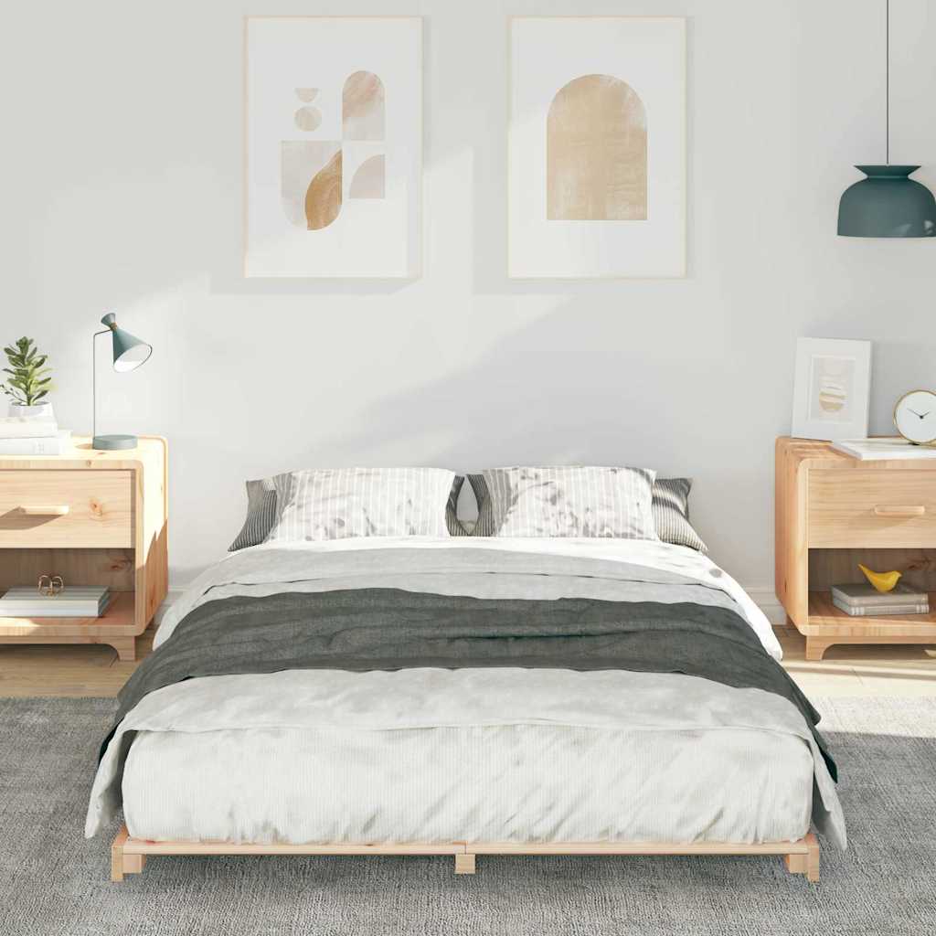 Struttura del letto Marrone 120 x 190 cm Pino massello | homemem39