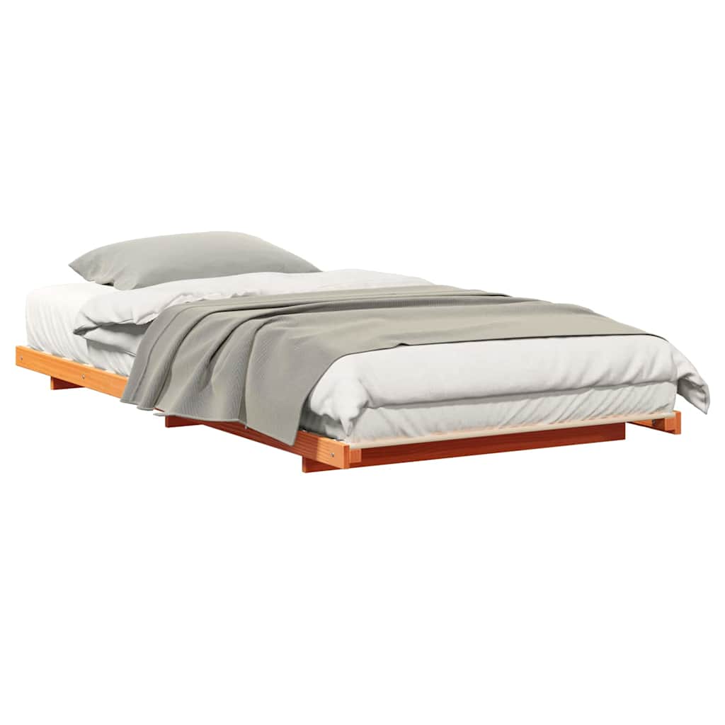 Struttura del letto Marrone cerato 100 x 200 cm Pino massello | homemem39