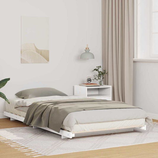Struttura letto a terra Bianco 80 x 210 cm