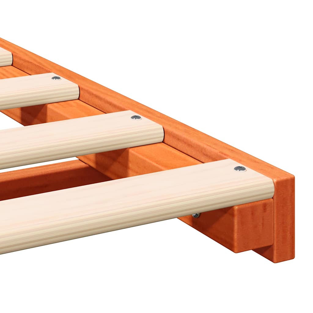 Struttura del letto Marrone cerato 100 x 210 cm Pino massello | homemem39