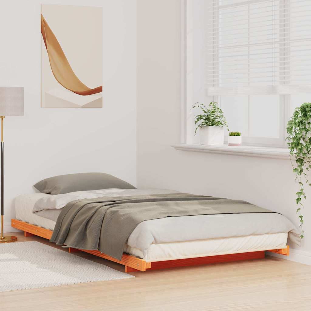 Struttura del letto Marrone cerato 100 x 210 cm Pino massello | homemem39