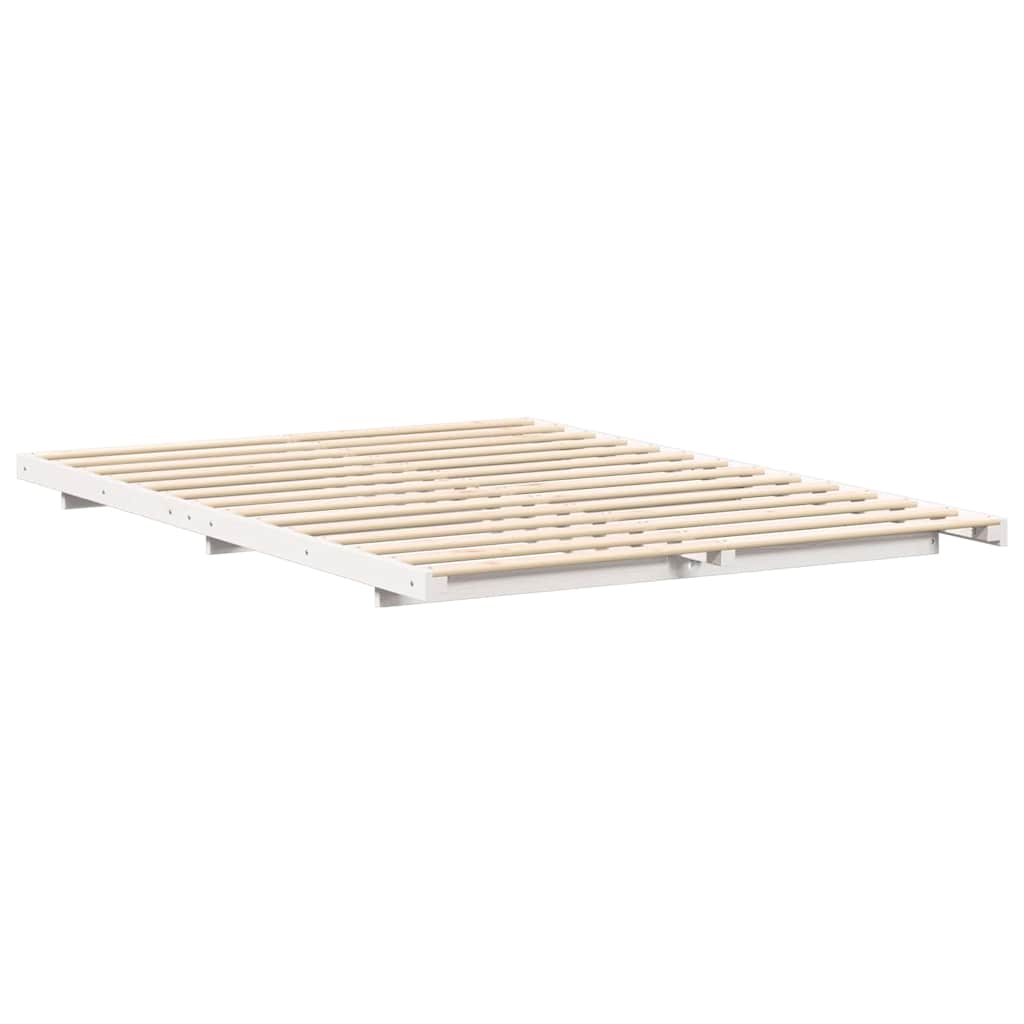 Struttura del letto Bianco 140 x 210 cm Pino massello | homemem39
