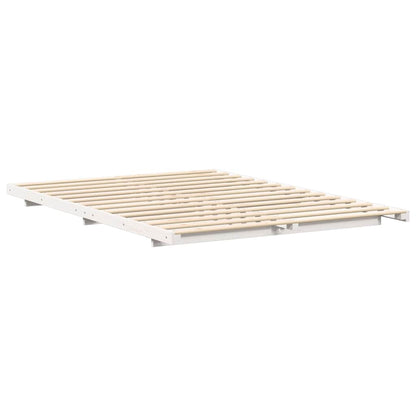 Struttura del letto Bianco 140 x 210 cm Pino massello | homemem39