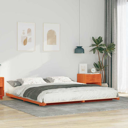 Struttura letto a terra Cera marrone 180 x 210 cm