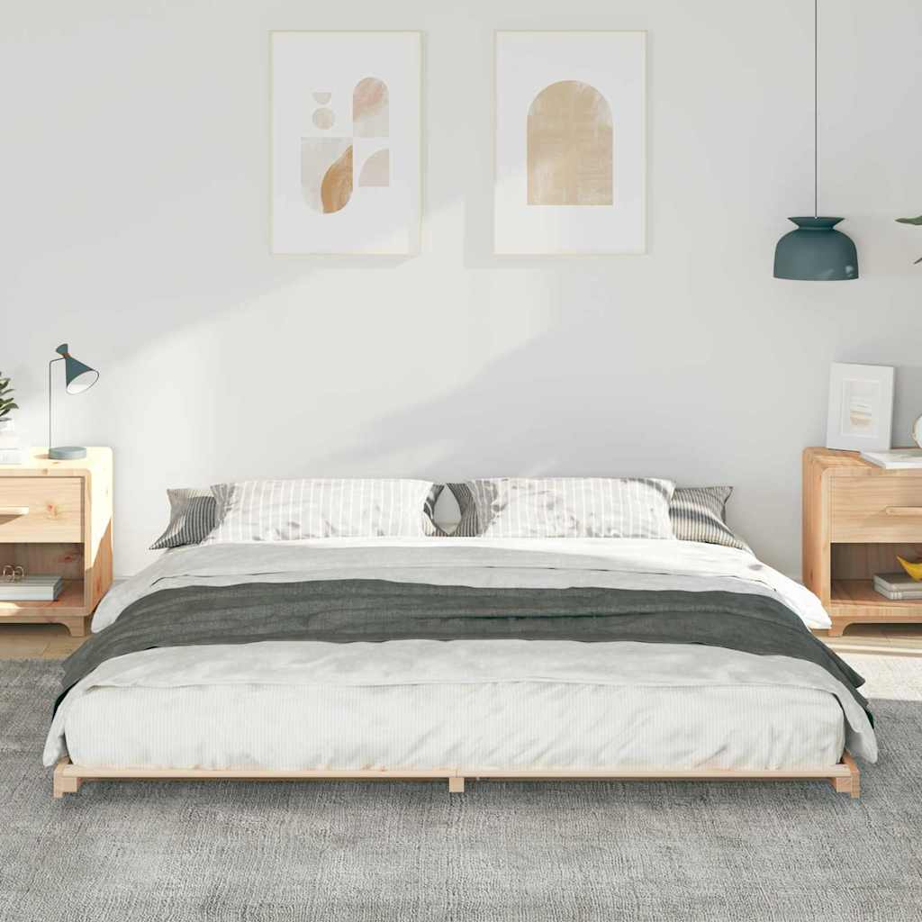 Struttura del letto Marrone 200 x 210 cm Pino massello | homemem39