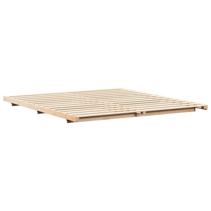 Struttura del letto Marrone 200 x 210 cm Pino massello | homemem39