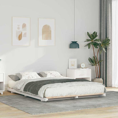 Struttura del letto Bianco 140 x 220 cm Pino massello | homemem39