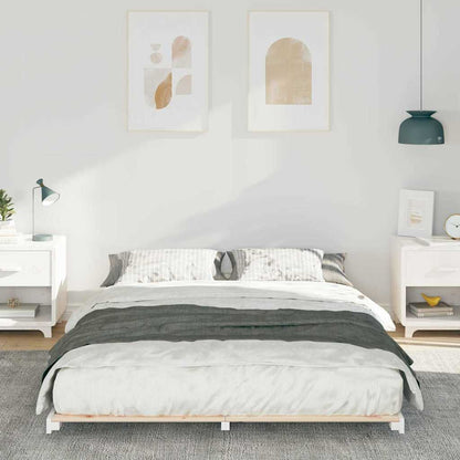Struttura del letto Bianco 140 x 220 cm Pino massello | homemem39