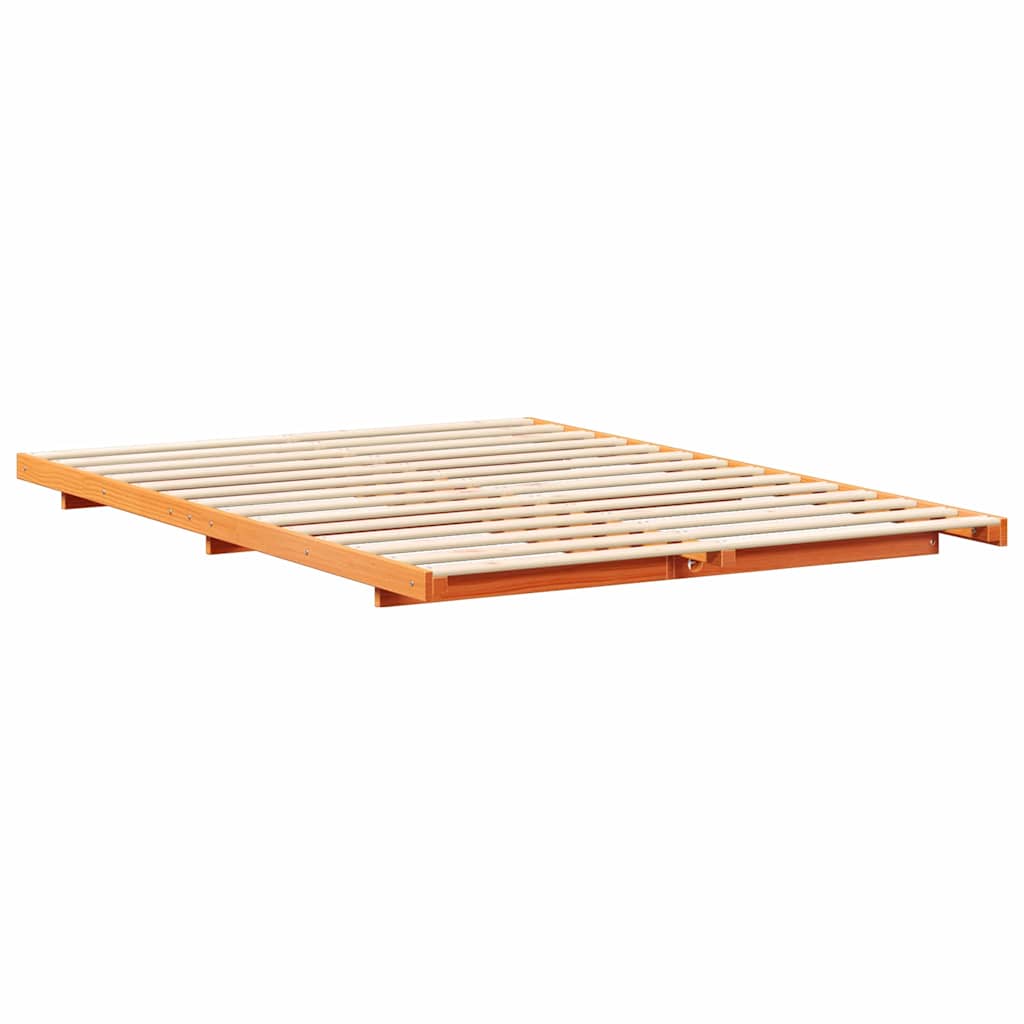 Struttura del letto Marrone cerato 140 x 220 cm Pino massello | homemem39