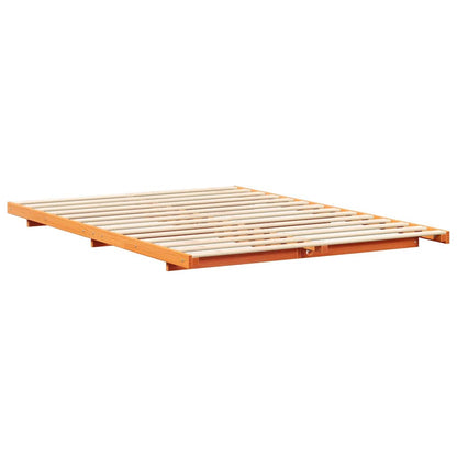 Struttura del letto Marrone cerato 140 x 220 cm Pino massello | homemem39