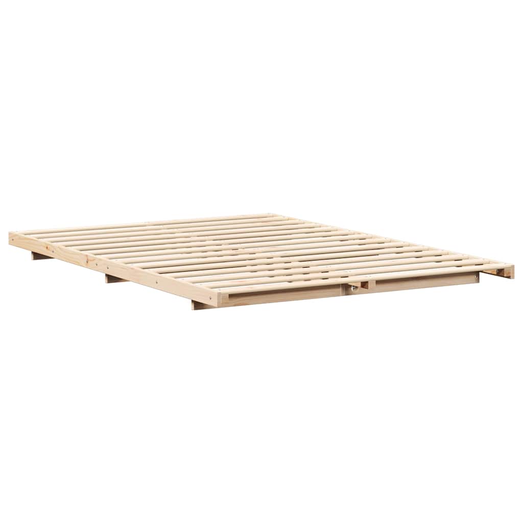 Struttura del letto Marrone 160 x 220 cm Pino massello | homemem39
