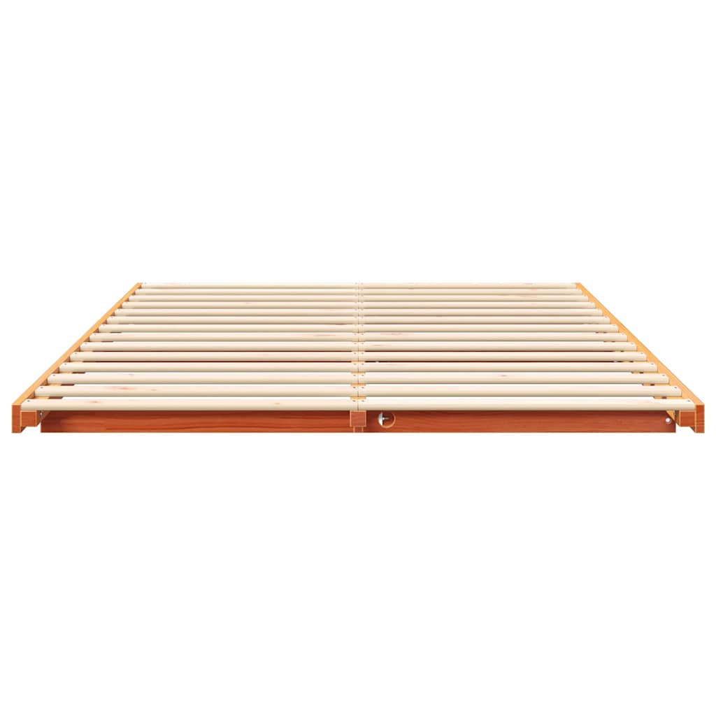 Struttura del letto Marrone cerato 160 x 220 cm Pino massello | homemem39