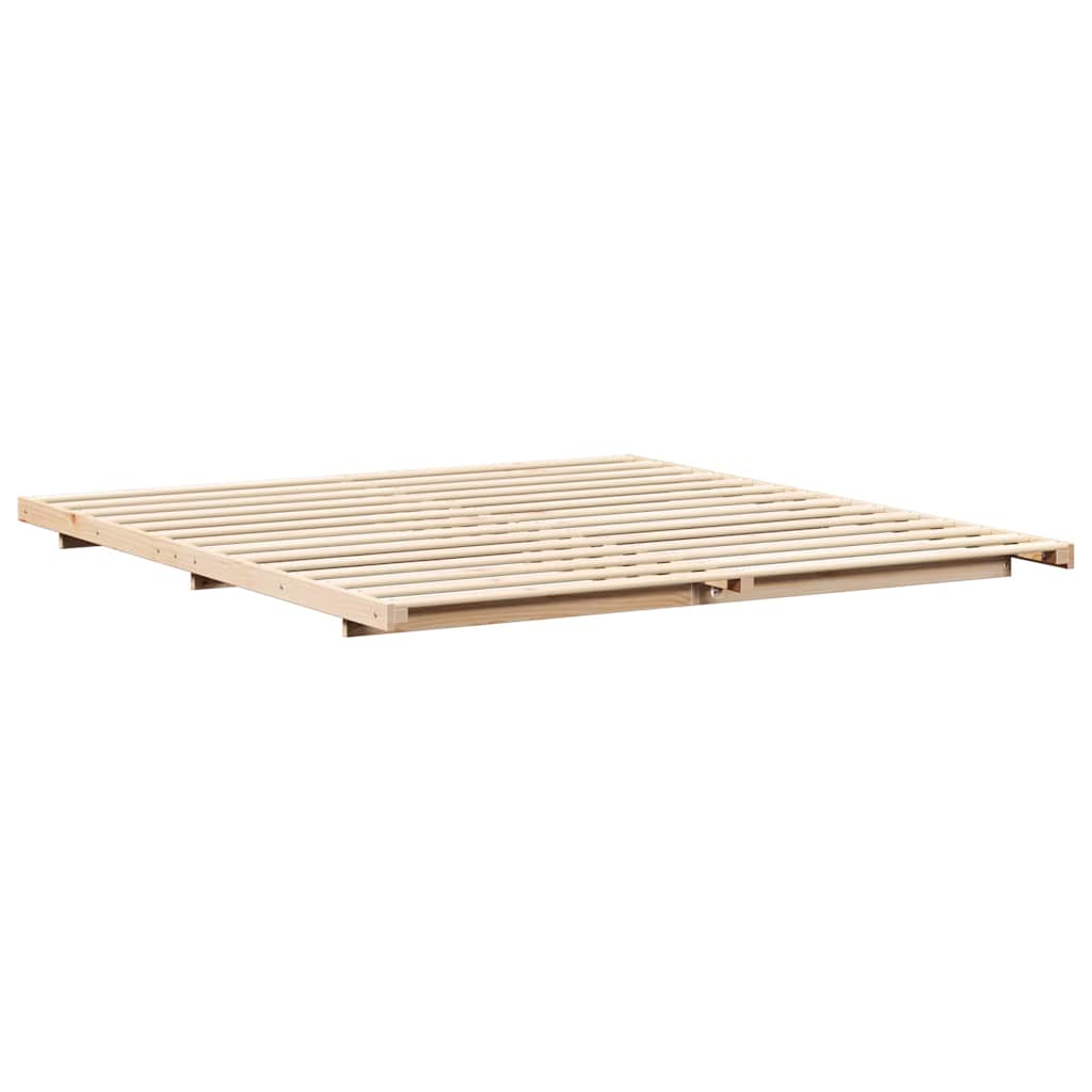 Struttura del letto Marrone 200 x 220 cm Pino massello | homemem39
