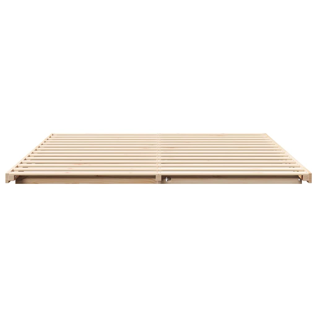 Struttura del letto Marrone 200 x 220 cm Pino massello | homemem39