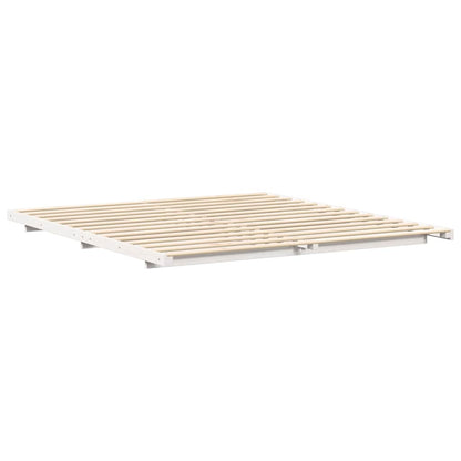 Struttura del letto Bianco 200 x 220 cm Pino massello | homemem39