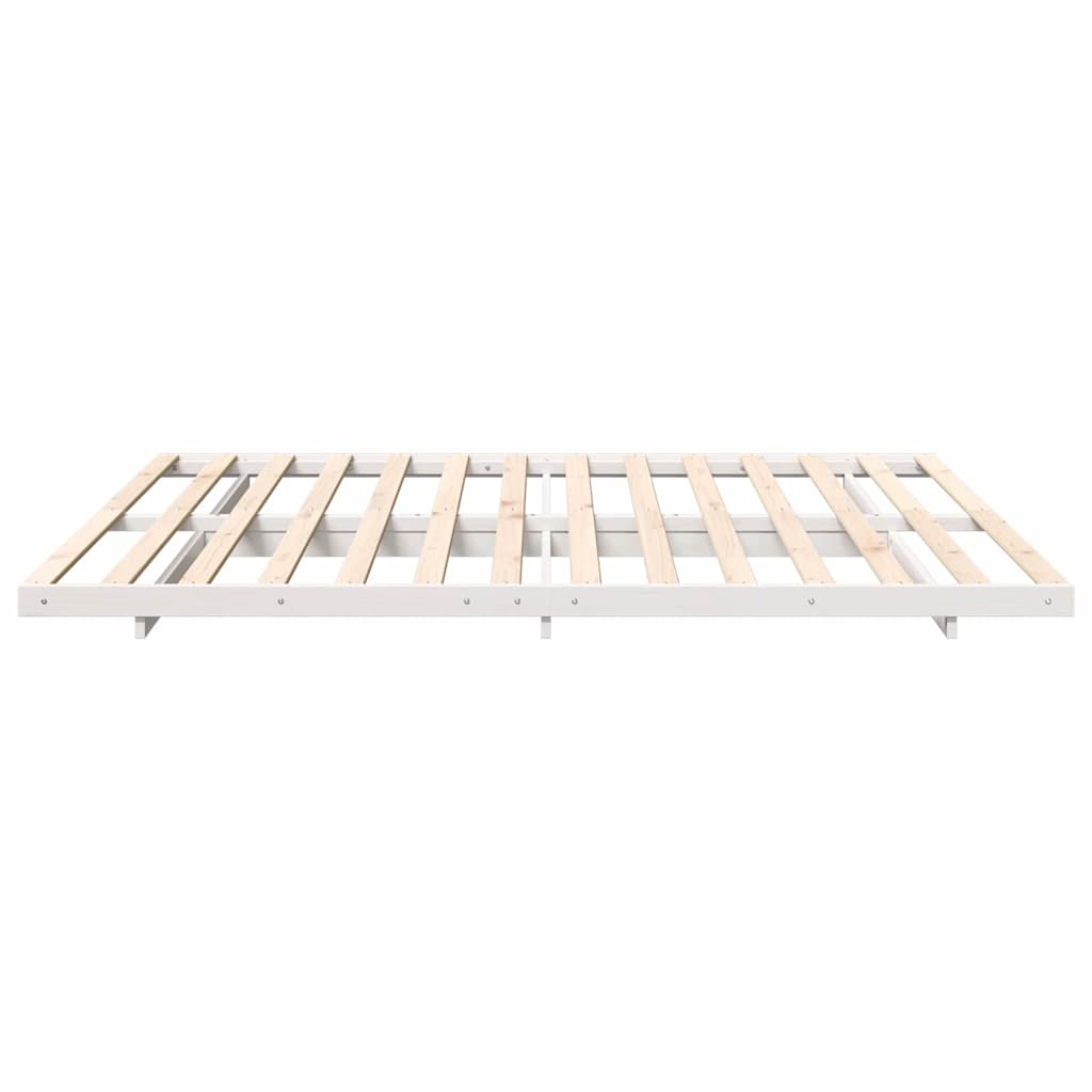 Struttura del letto Bianco 200 x 220 cm Pino massello | homemem39