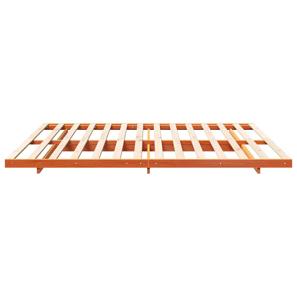 Struttura del letto Marrone cerato 200 x 220 cm Pino massello | homemem39