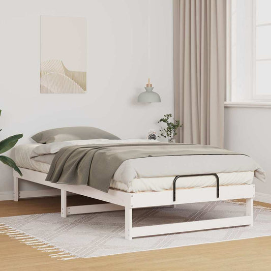 Struttura del letto Bianco 100 x 200 cm Pino massello | homemem39