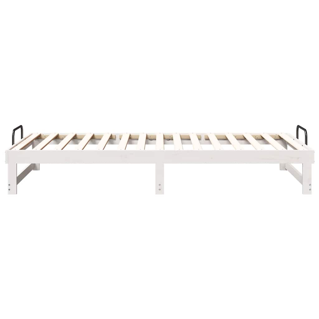 Struttura del letto Bianco 100 x 200 cm Pino massello | homemem39