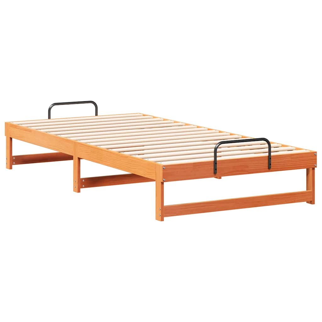 Struttura del letto Marrone 100 x 200 cm Pino massello | homemem39