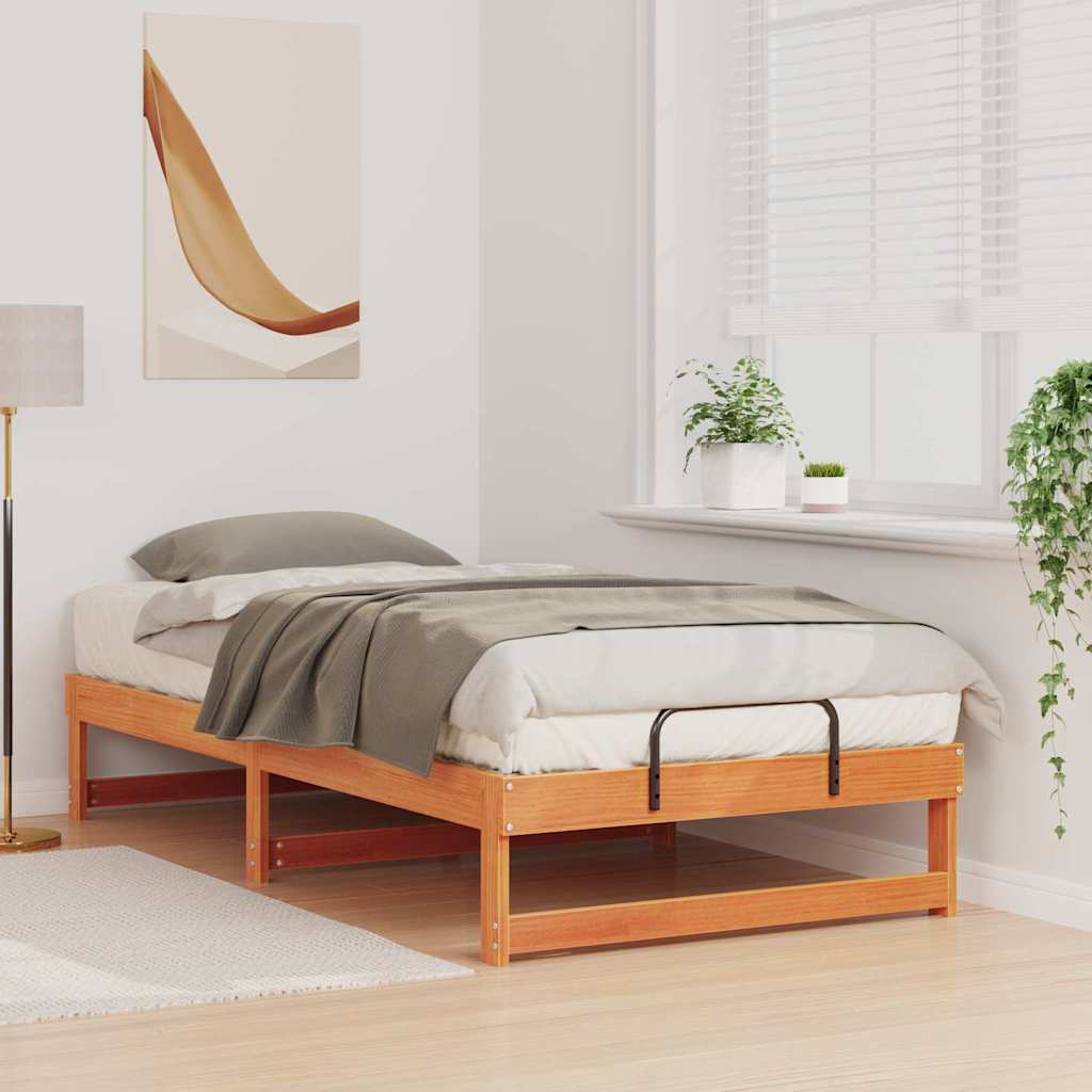 Struttura del letto Marrone 90 x 200 cm Pino massello | homemem39