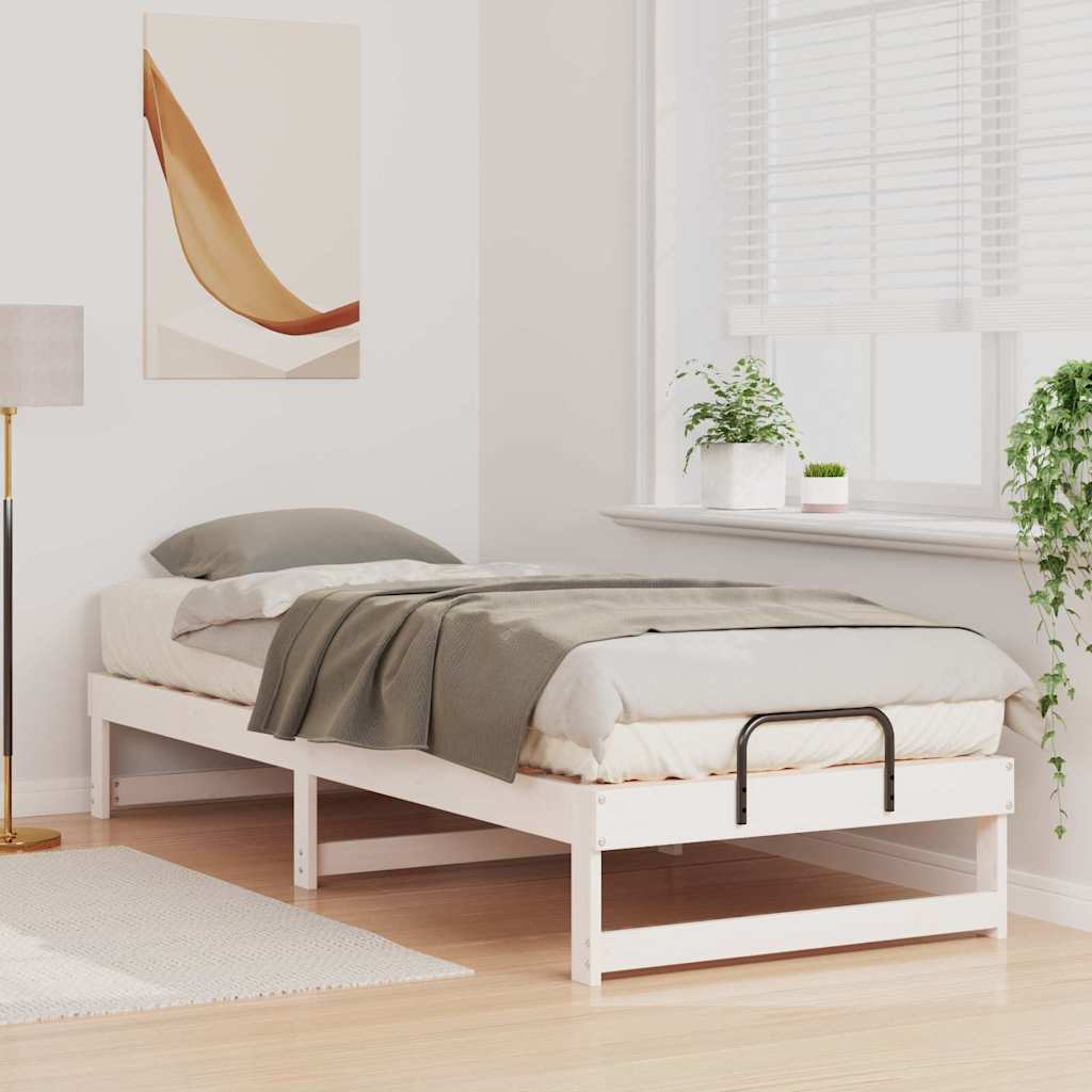 Struttura del letto Bianco 80 x 200 cm Pino massello | homemem39