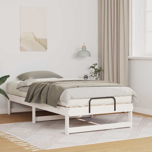 Struttura del letto Bianco 90 x 190 cm Pino massello | homemem39