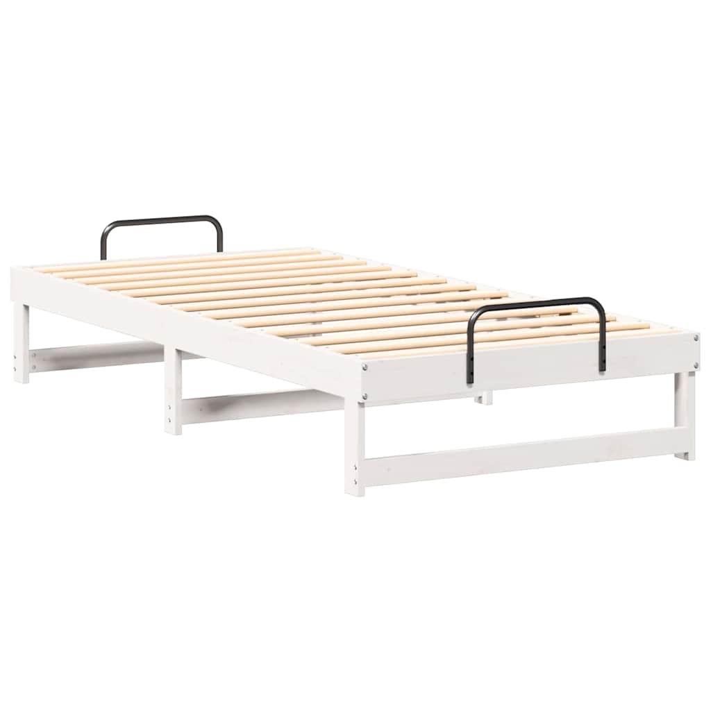 Struttura del letto Bianco 90 x 190 cm Pino massello