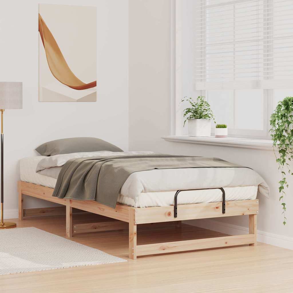 Struttura del letto Marrone 75 x 190 cm Pino massello | homemem39