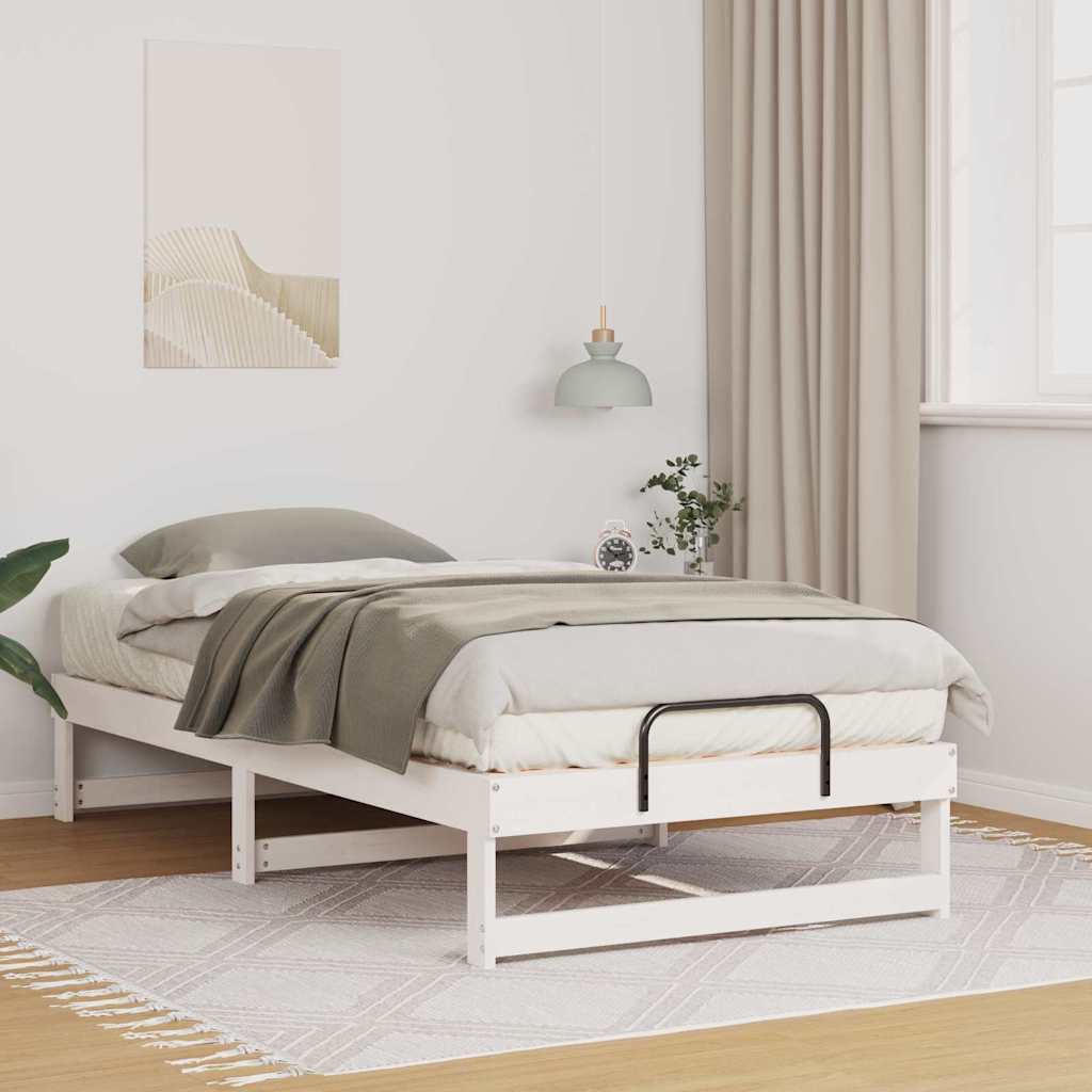 Struttura del letto Bianco 75 x 190 cm Pino massello