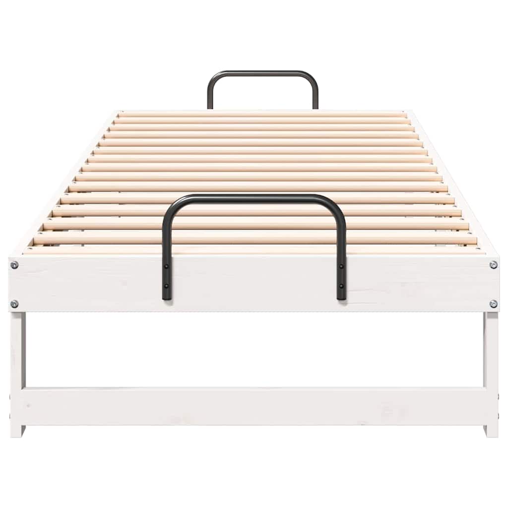 Struttura del letto Bianco 90 x 210 cm Pino massello | homemem39