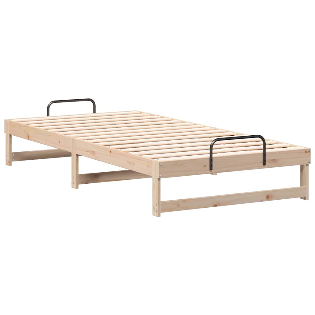 Struttura del letto Marrone 100 x 210 cm Pino massello | homemem39