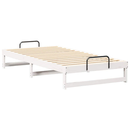 Struttura del letto Bianco 100 x 210 cm Pino massello | homemem39