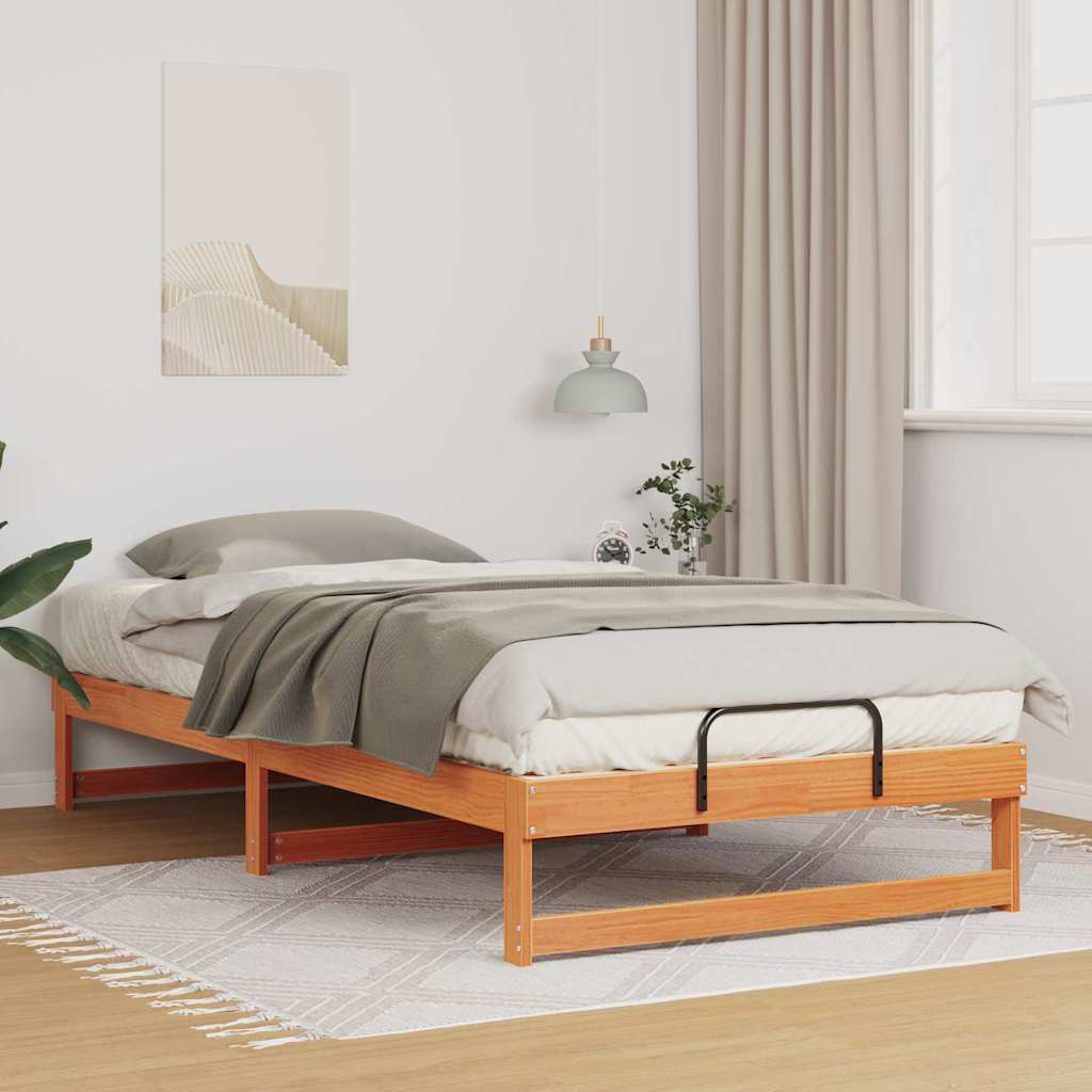 Struttura del letto Marrone 100 x 210 cm Pino massello | homemem39