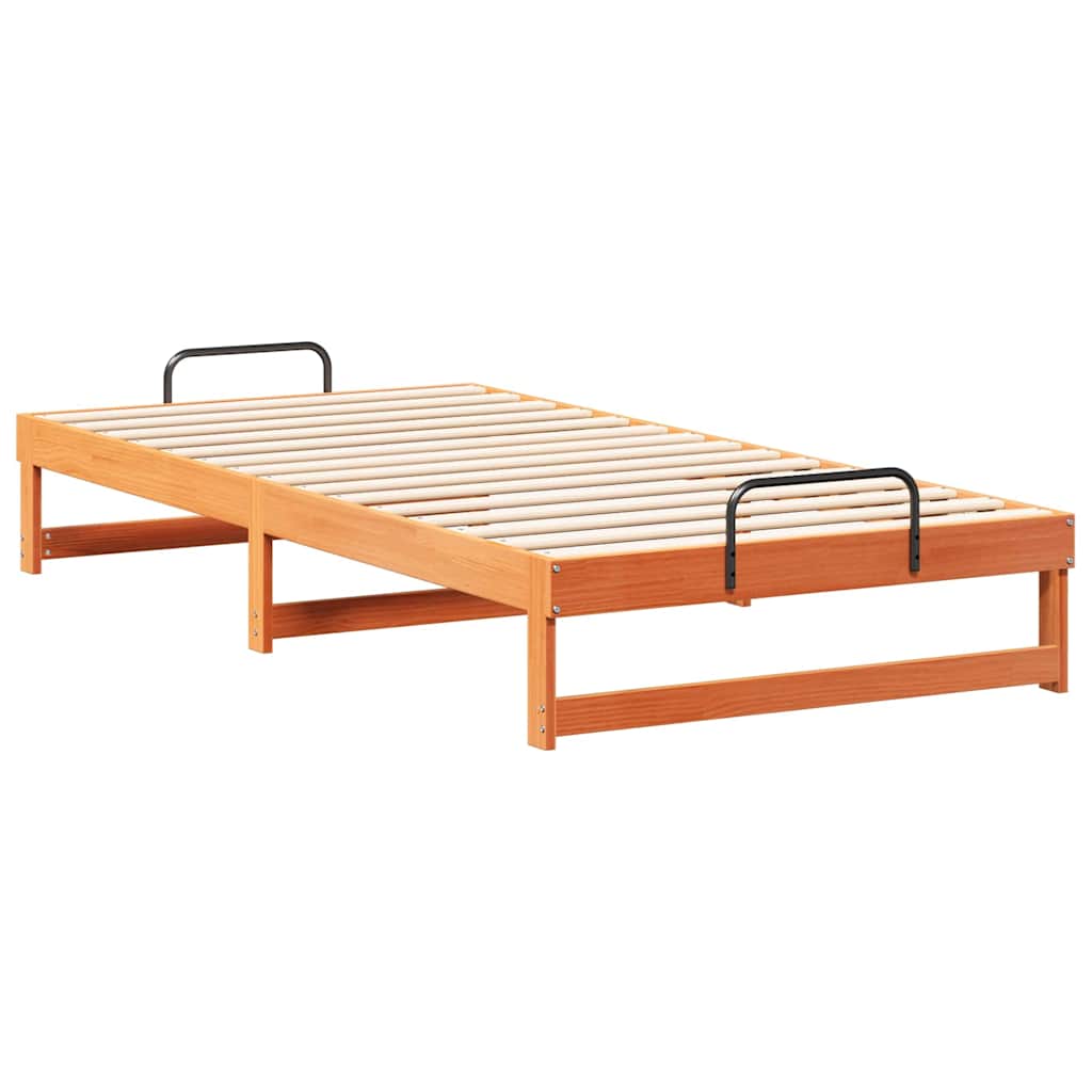 Struttura del letto Marrone 100 x 210 cm Pino massello | homemem39