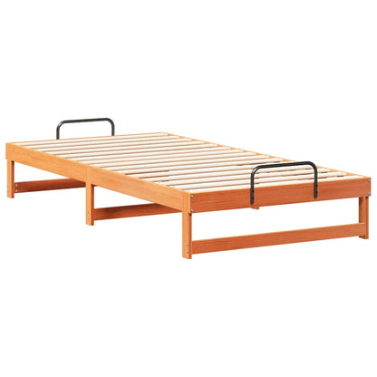 Struttura del letto Marrone 100 x 210 cm Pino massello | homemem39