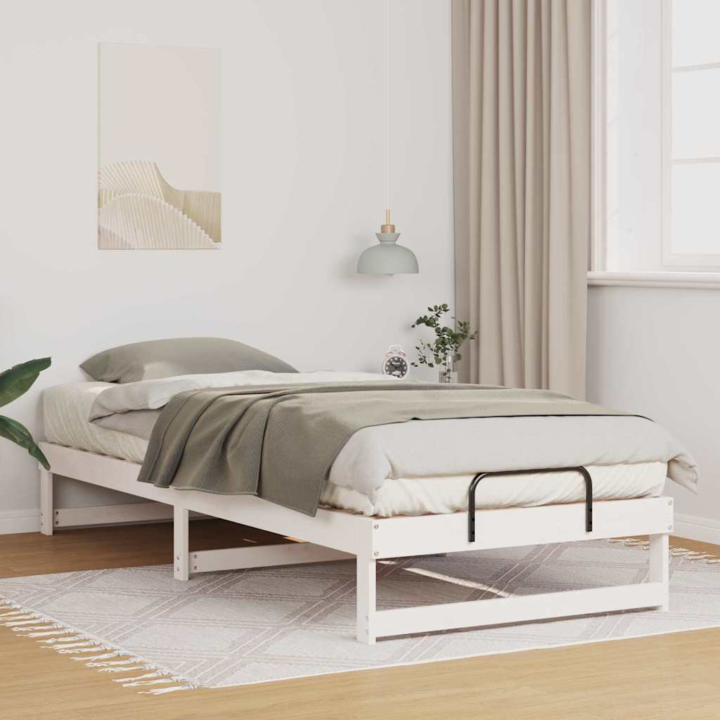 Struttura del letto Bianco 80 x 220 cm Pino massello | homemem39
