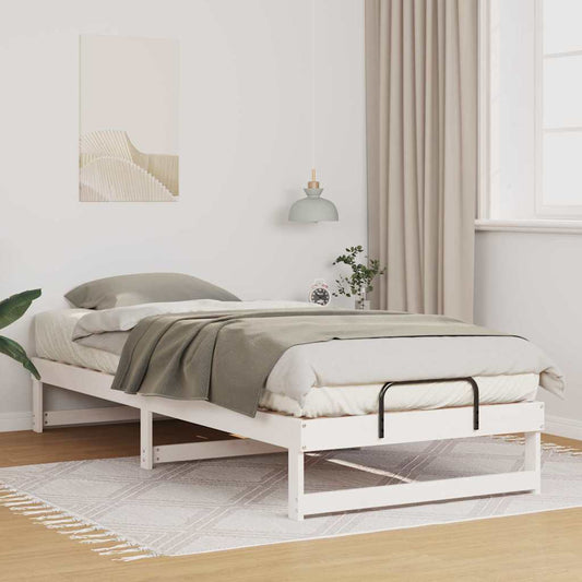 Struttura del letto Bianco 80 x 220 cm Pino massello | homemem39
