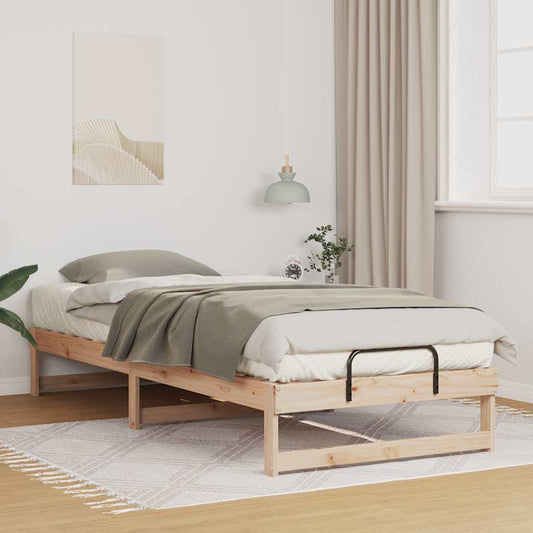 Struttura del letto Marrone 90 x 220 cm Pino massello | homemem39
