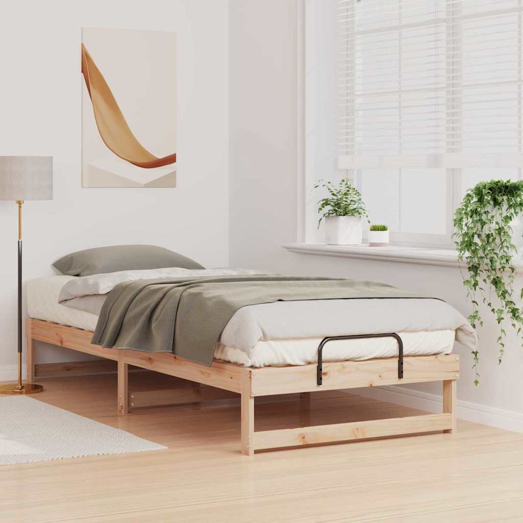 Struttura del letto Marrone 90 x 220 cm Pino massello | homemem39