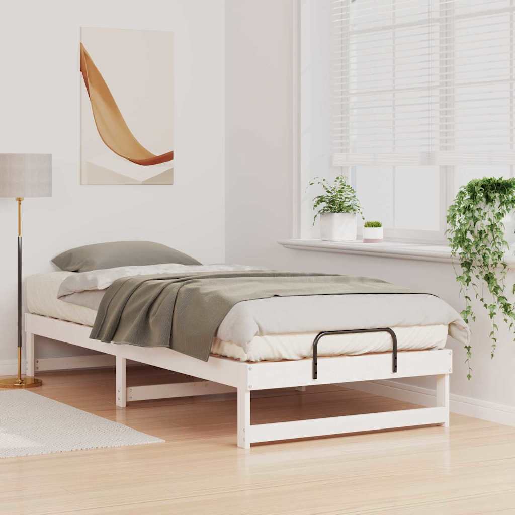 Struttura del letto Bianco 90 x 220 cm Pino massello | homemem39