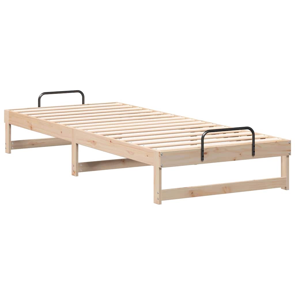 Struttura del letto Marrone 100 x 220 cm Pino massello | homemem39